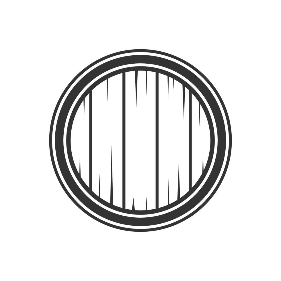 Wooden barrel cap Sign Symbol Icon vector