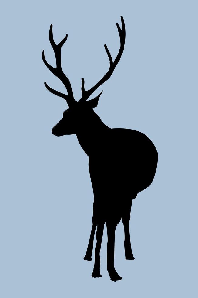 A silhouette of a deer vector