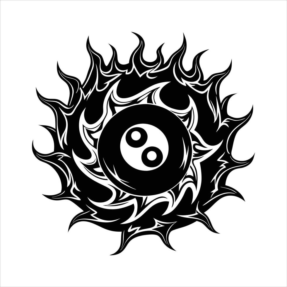 sphere on fire with flames. vector