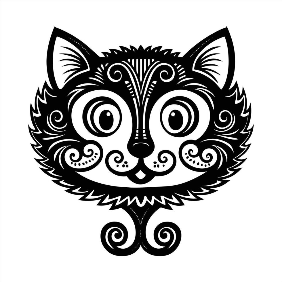Dog chihuahua silhouette in bohemian boho nature vector