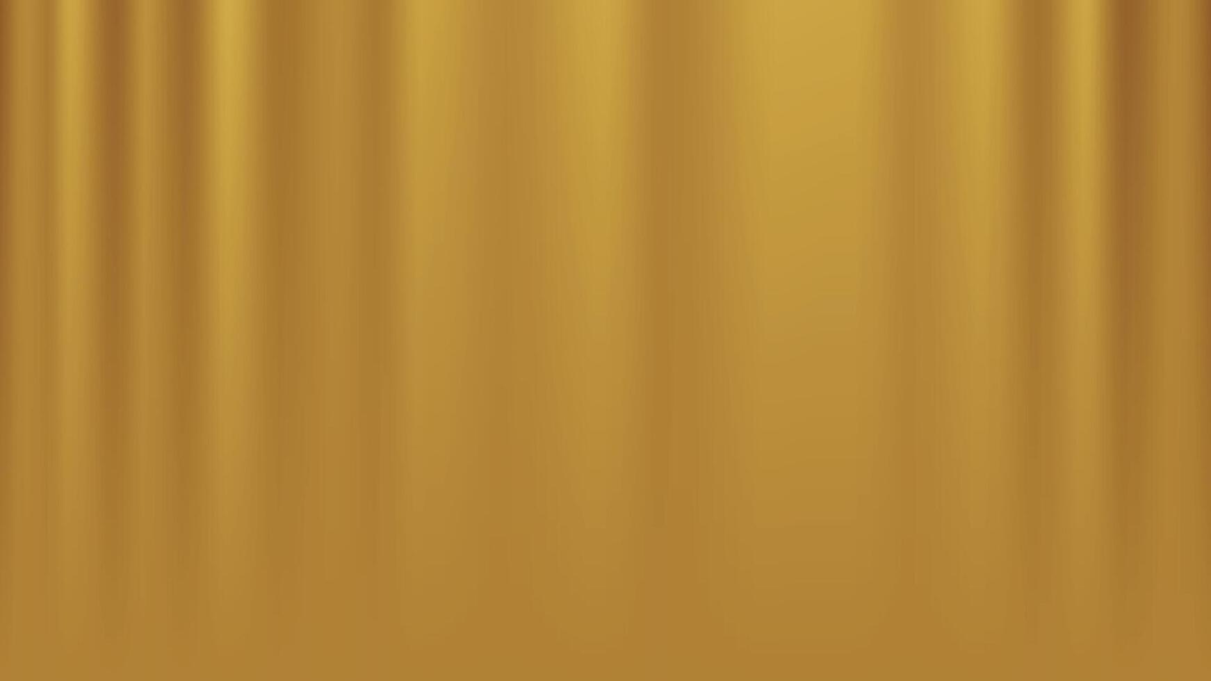 Gold abstract blurred gradient background, curtain pattern. vector