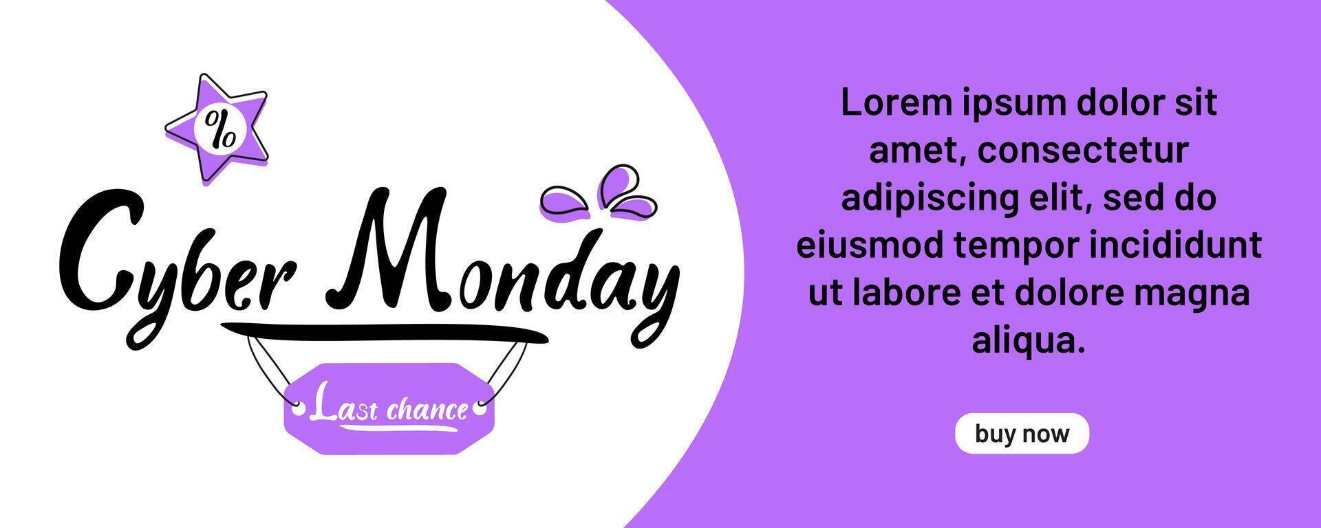 Cyber Monday offers for last chance shopping on various products vector