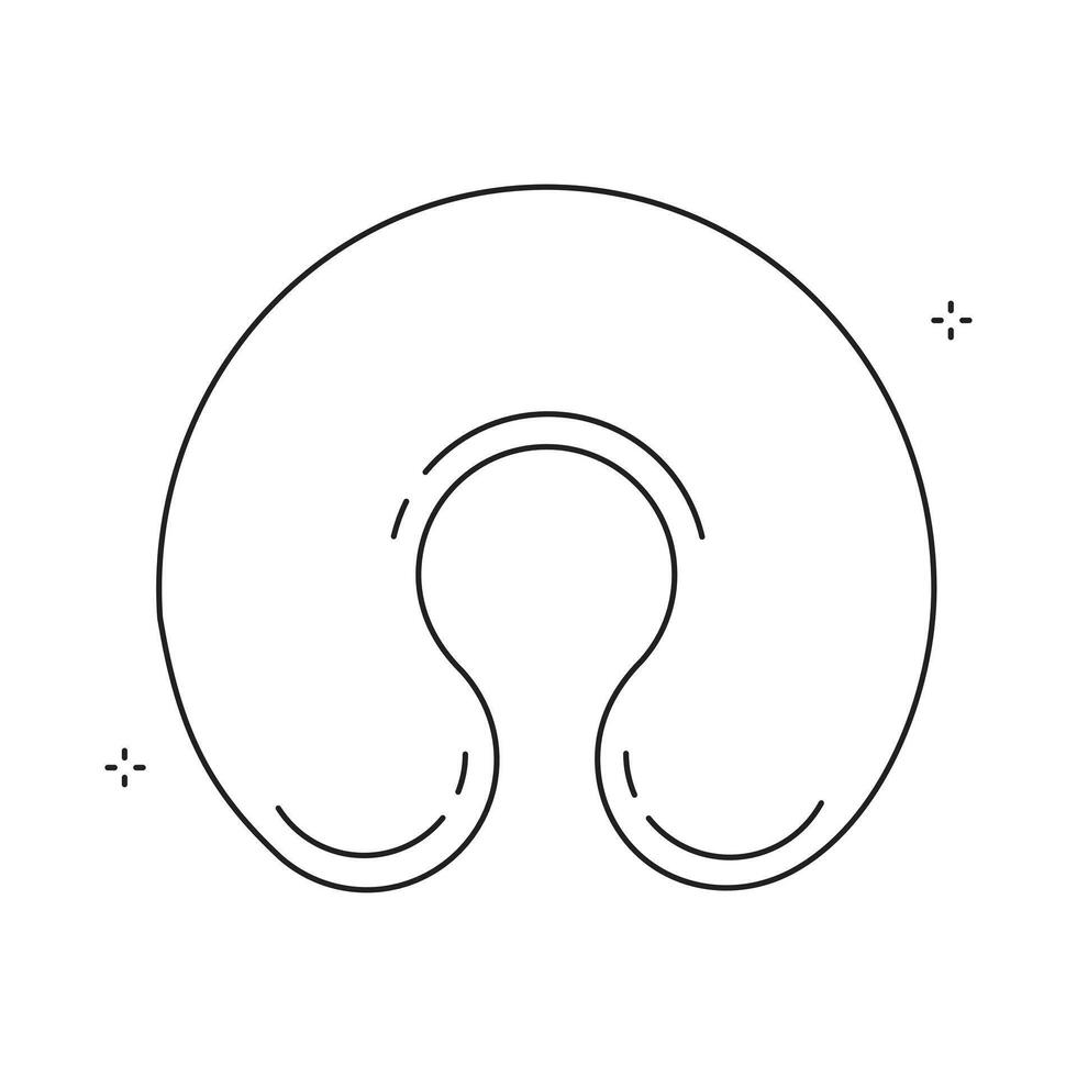 Sleep Support Travel Pillow Icon Design vector