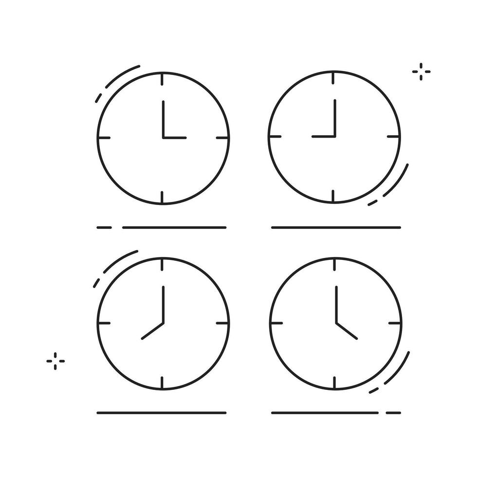 Business World Timezone Clock Icon Design vector