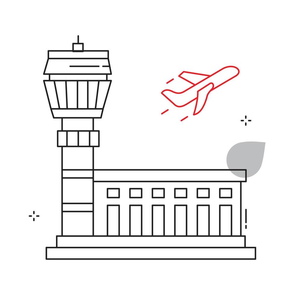 Global Travel and Airport Icon Design vector