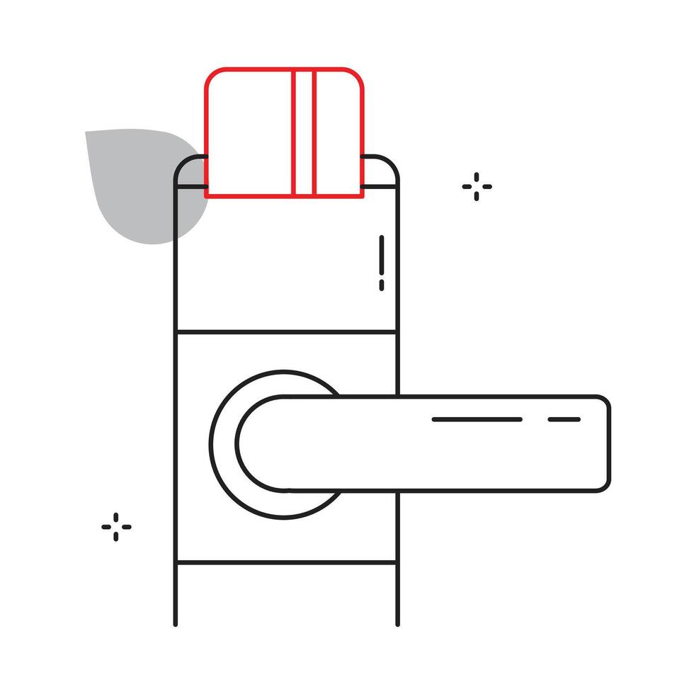 Card Access Lock Icon Design vector
