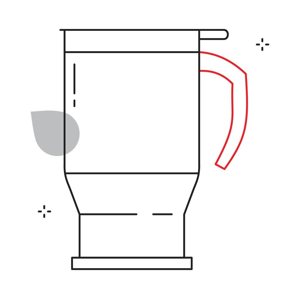 Eco Travel Mug Beverage Icon Design vector