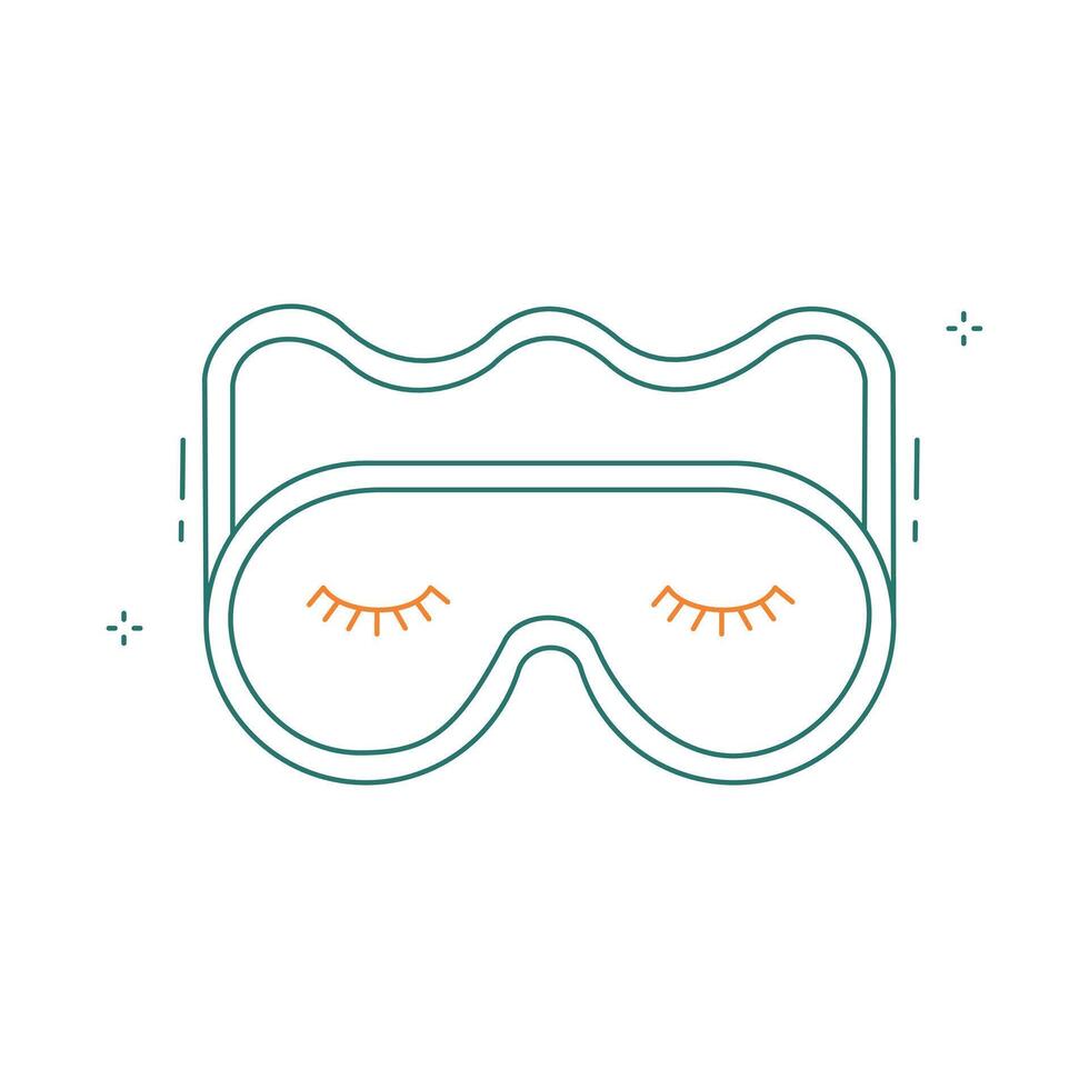 Travel Sleep Eye Mask Icon Design vector