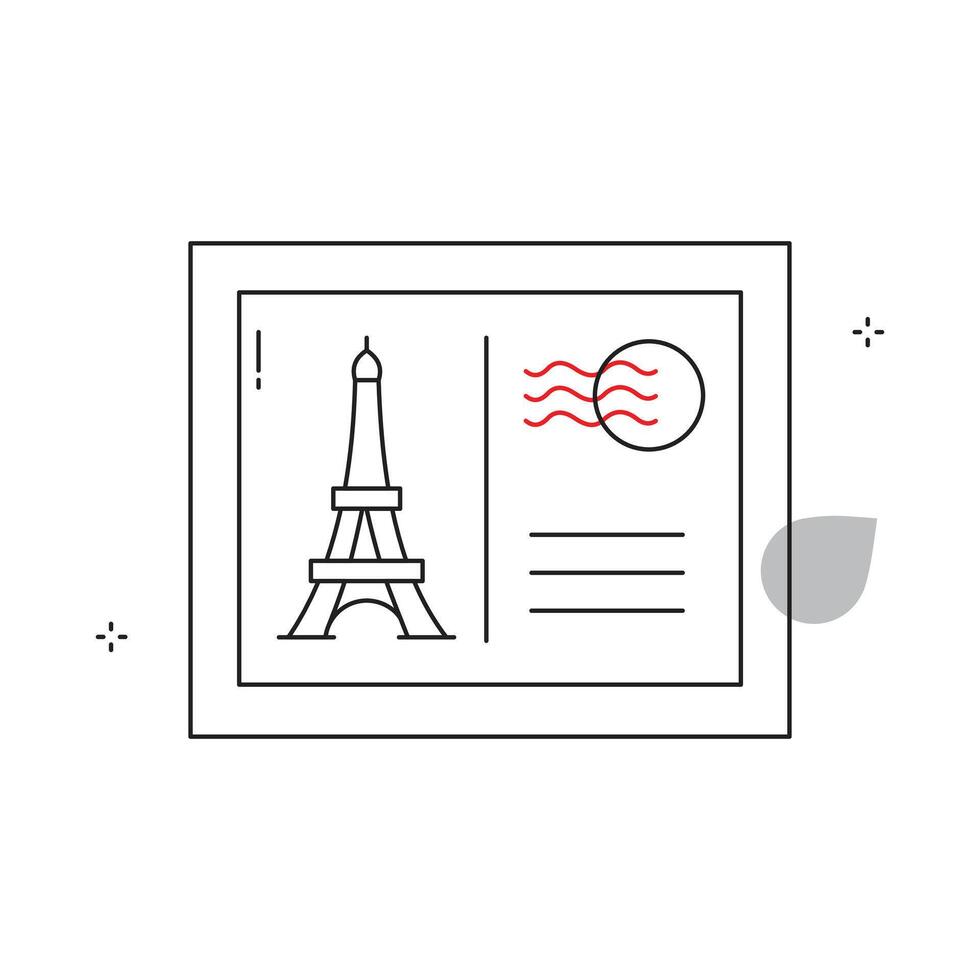 Stationery Travel Postcard Icon Design vector