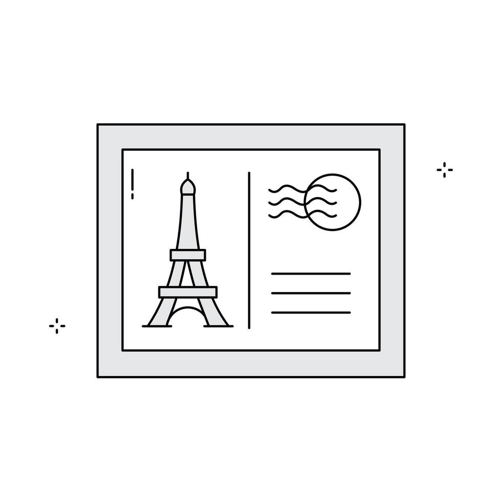 Travel Keepsake Postcard Icon Design vector