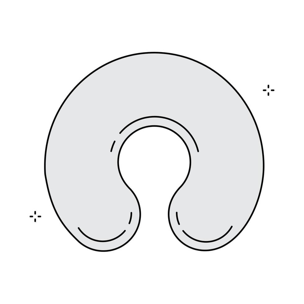 Comfortable Neck Support Pillow Icon Design vector