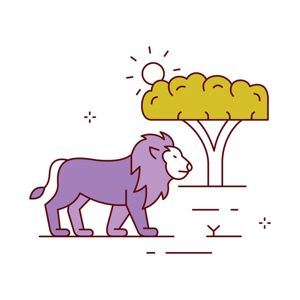 Lion Icon for Wildlife Icon Design vector