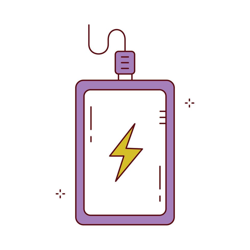 Fast Charging External Battery Icon Design vector