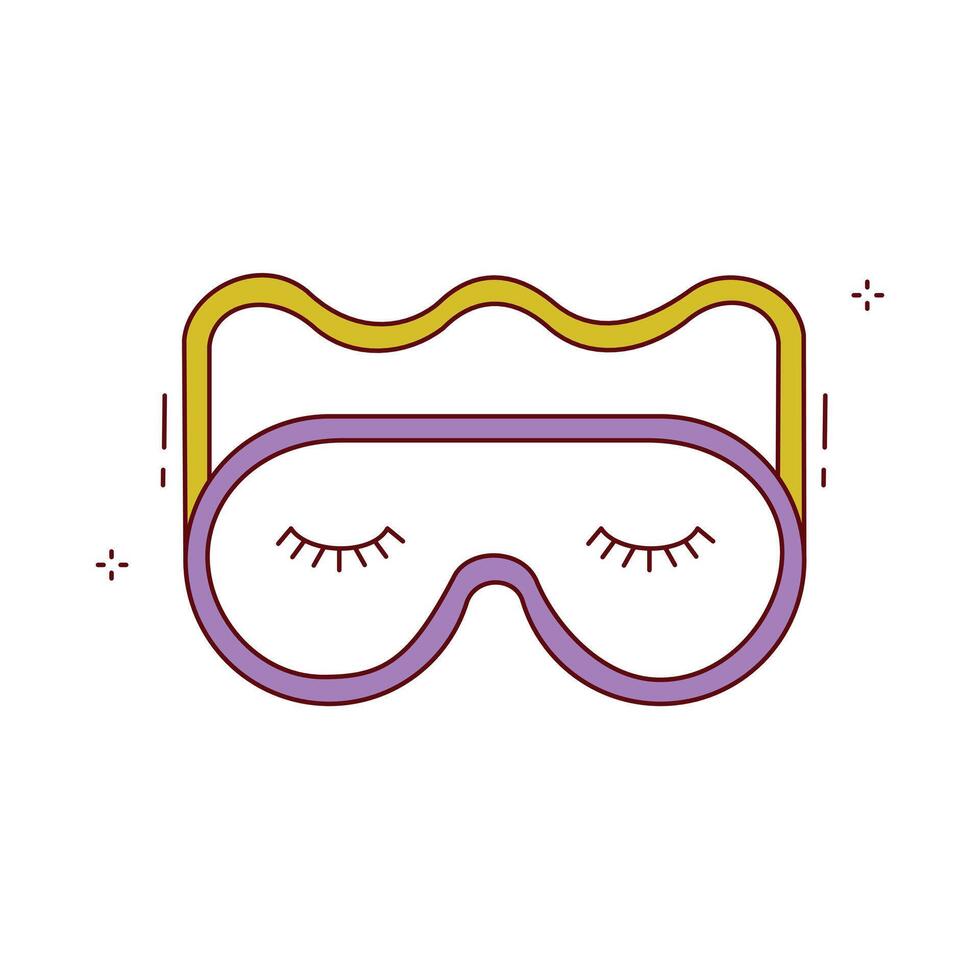 Blackout Sleeping Mask Icon Design vector