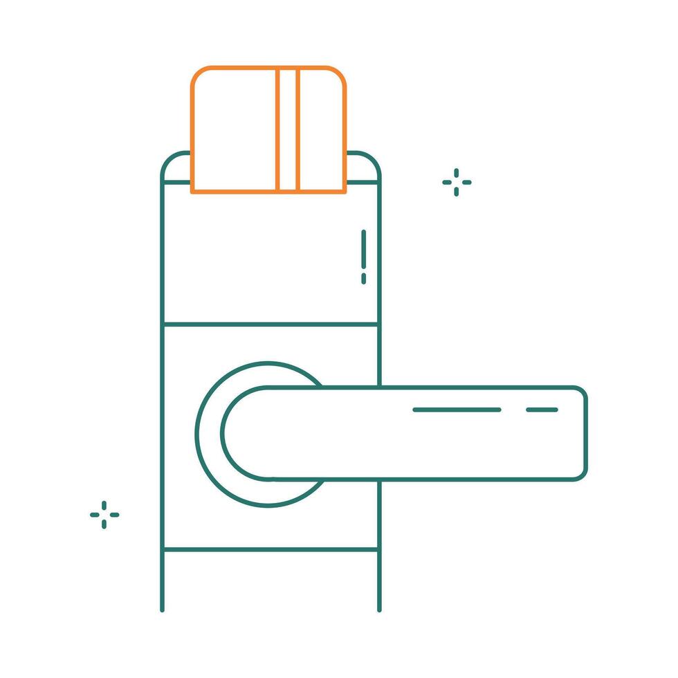 Access Control Card Lock Icon Design vector