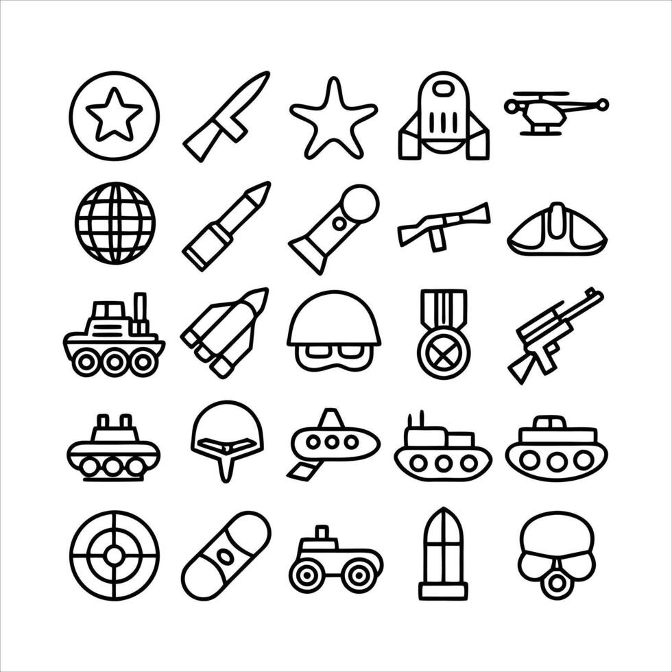Military Operations Icons vector