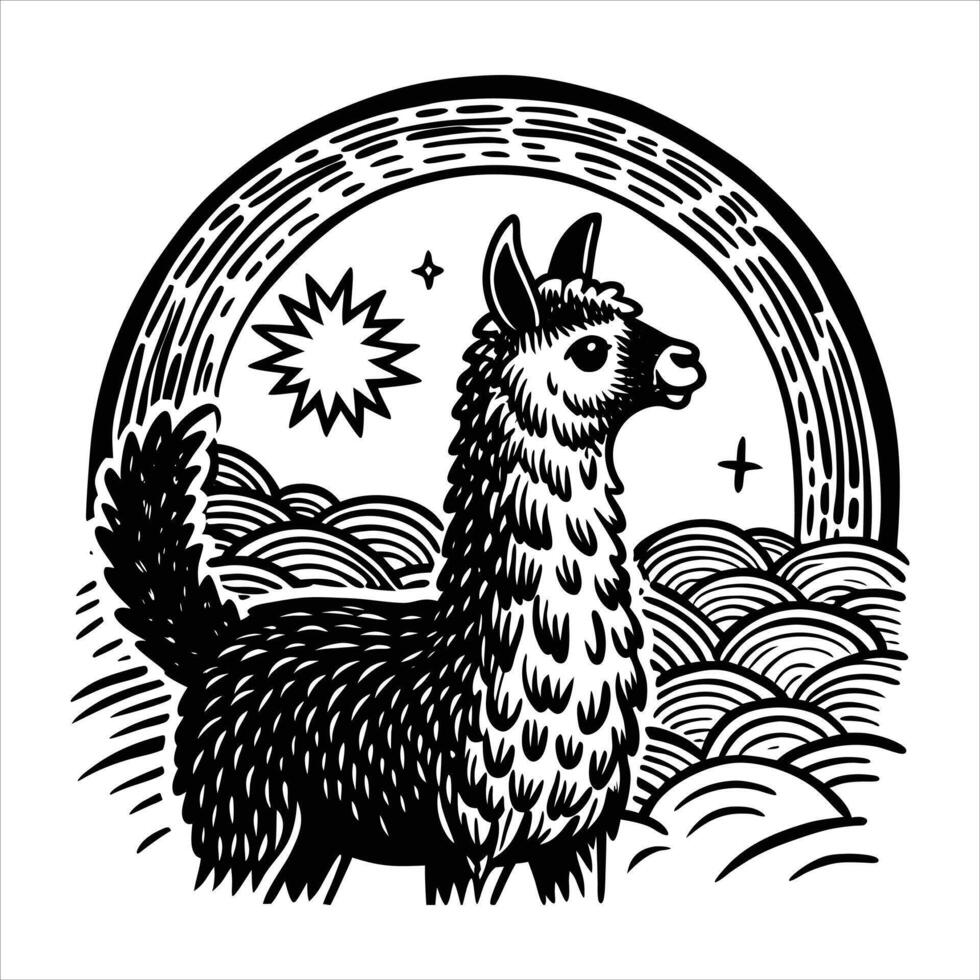 View of funny animal vector