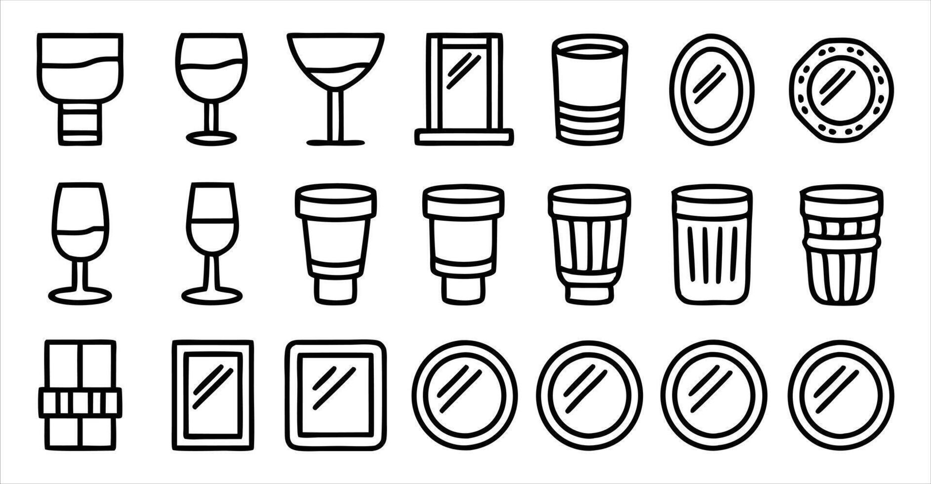 Glass and Crystal Collection vector
