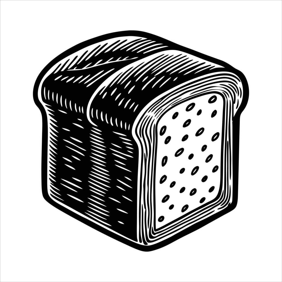 Wheat bread sticker on white background. vector