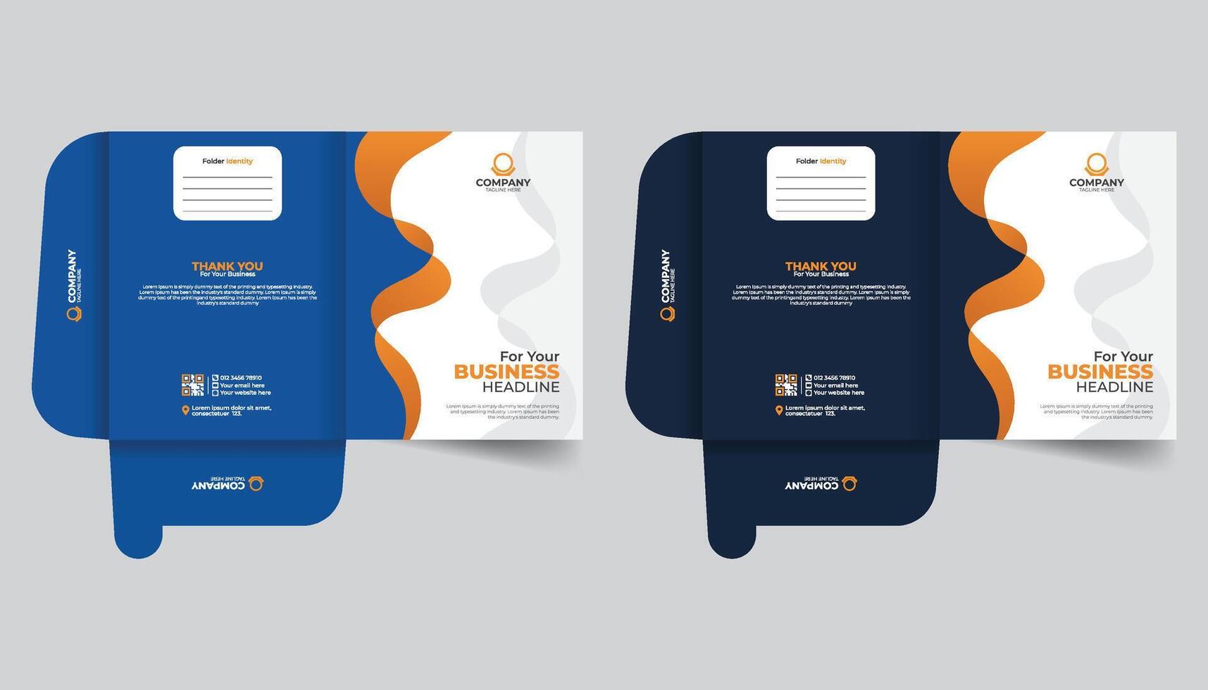 Abstract and creative file folder stationery or report cover template design, Office file, office folder, office document, file folder design template vector