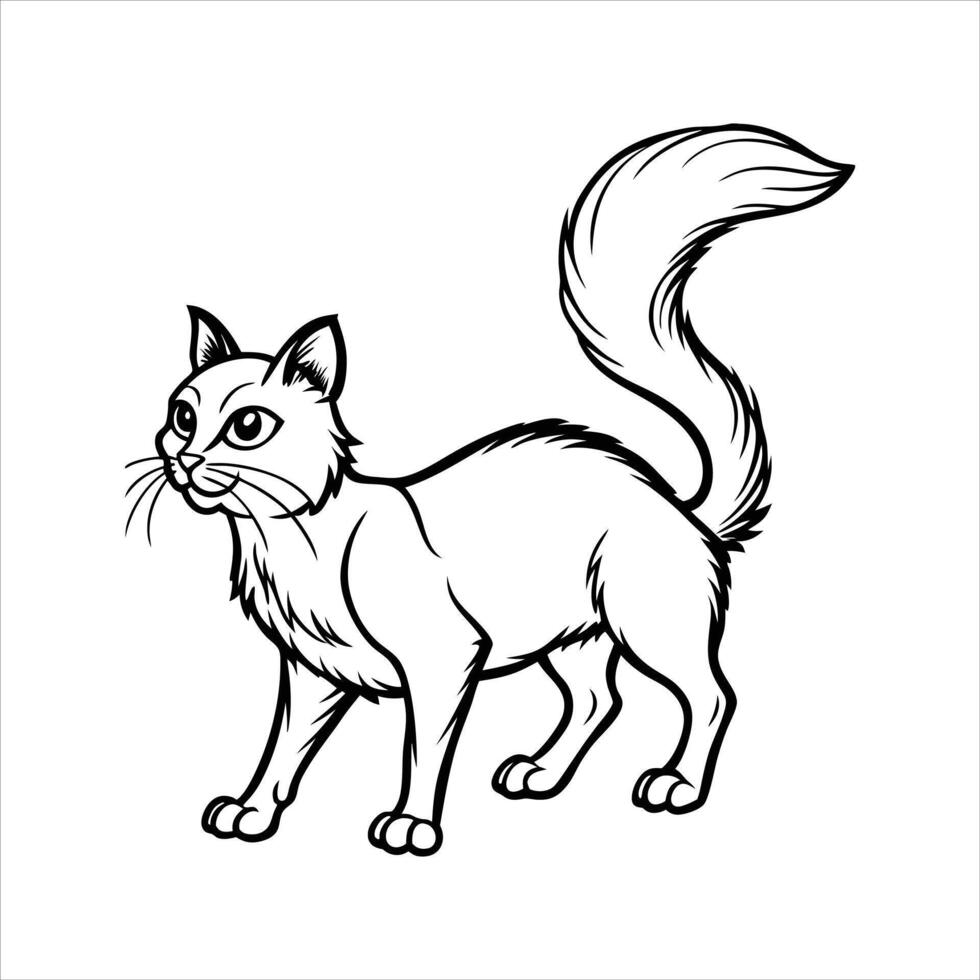 Cornish rex cat on white background vector