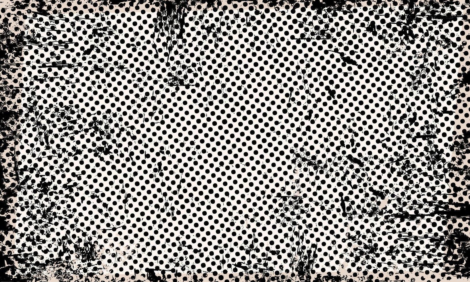 Grunge Distressed Dotted Color Halftone Retro Paper Abstract Print Texture Background vector