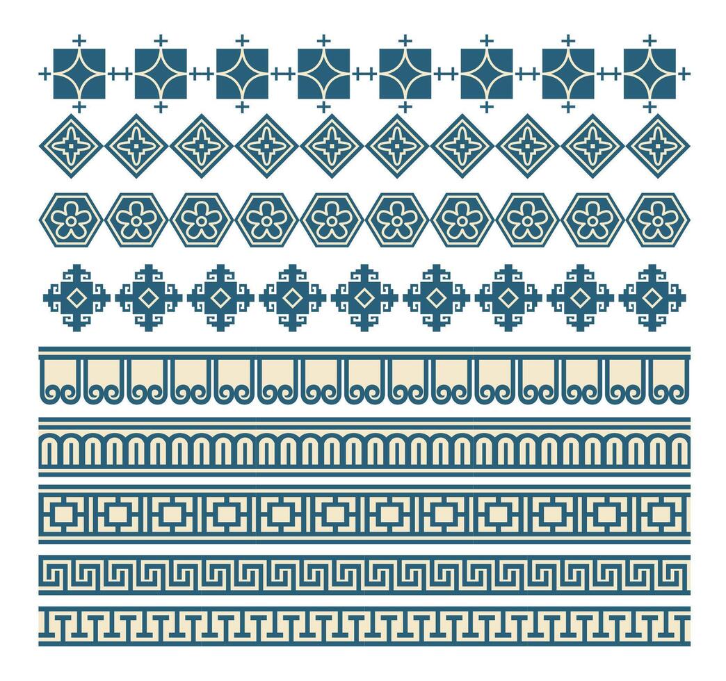 Abstract coloured mosaic art ornament on white background vector