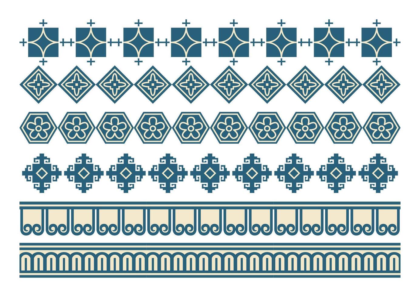 Abstract coloured mosaic ornament on green colour vector