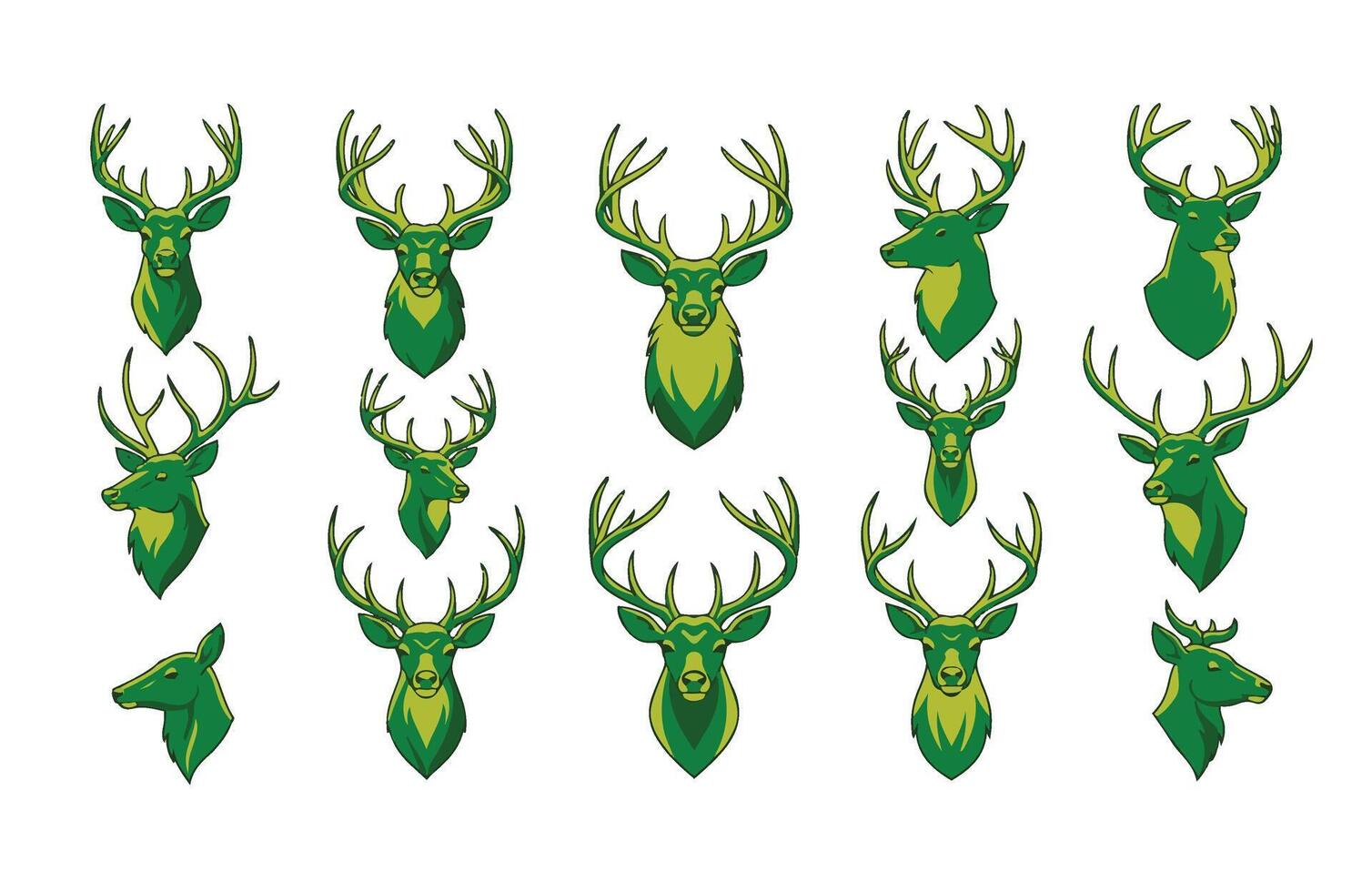 Outdoorsman Deer Antler Graphics for Custom Branding vector