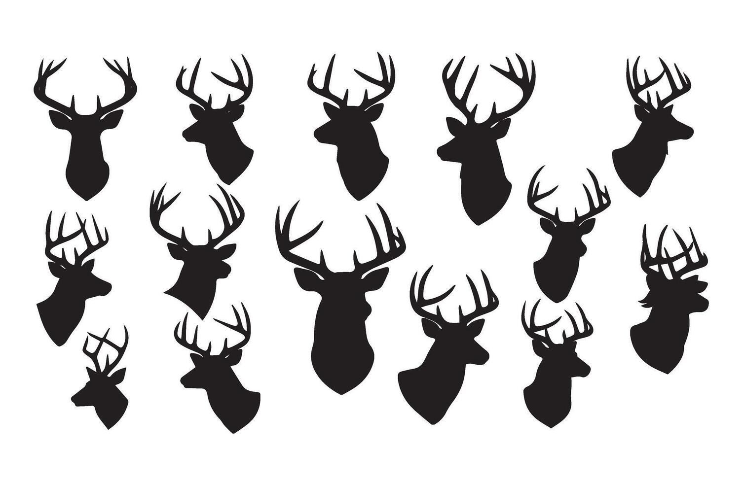 High-Quality Deer Heads for Professional Use vector