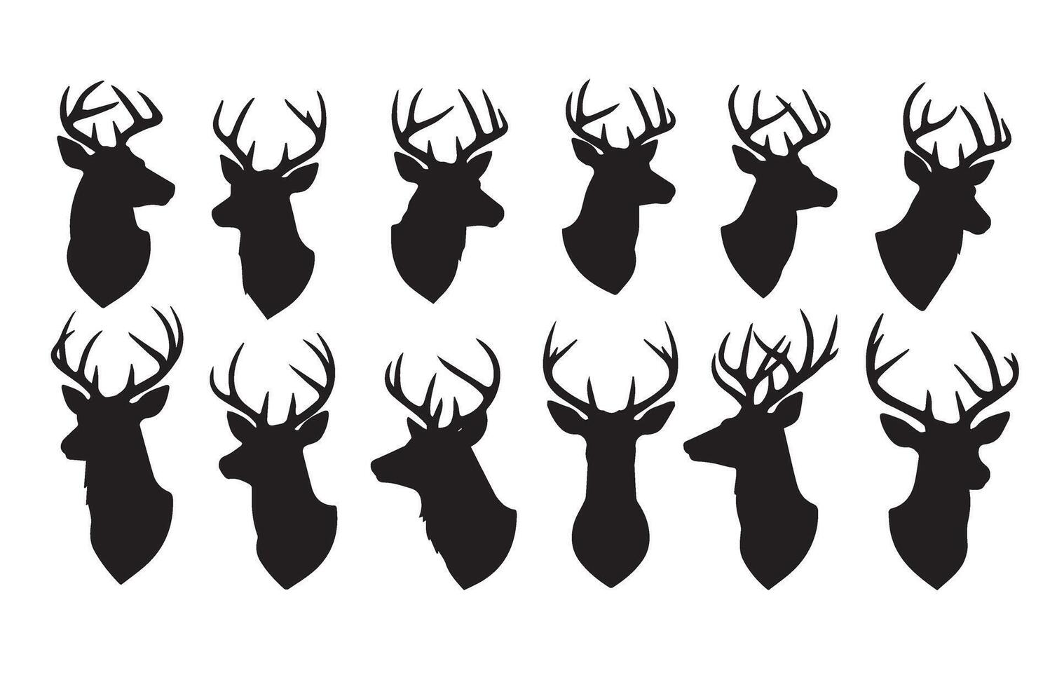 Rustic Buck Antler Art for Log Cabins vector