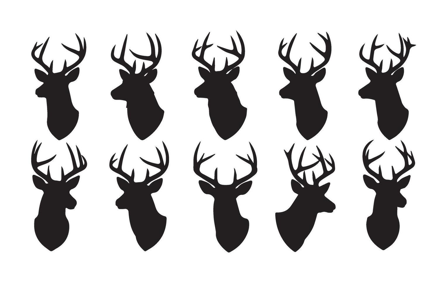 Minimalist Deer Head Clipart for Branding vector