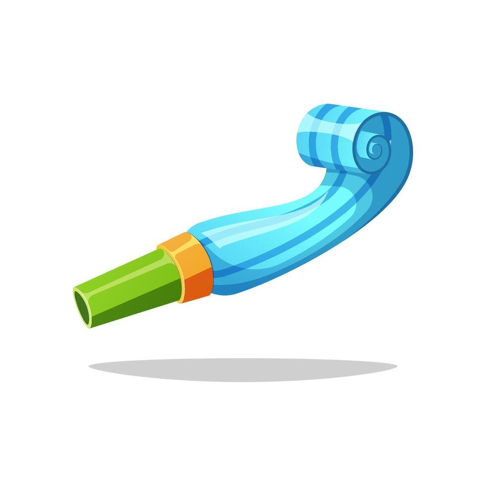 Party blower whistles isolated on white background. vector