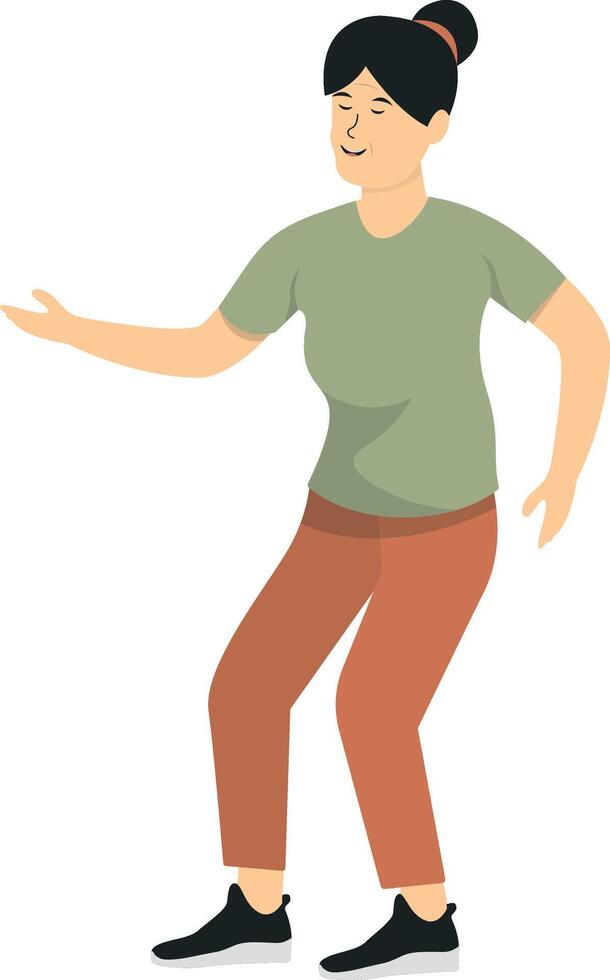 Activities Elderly People with Flat Cartoon Design vector