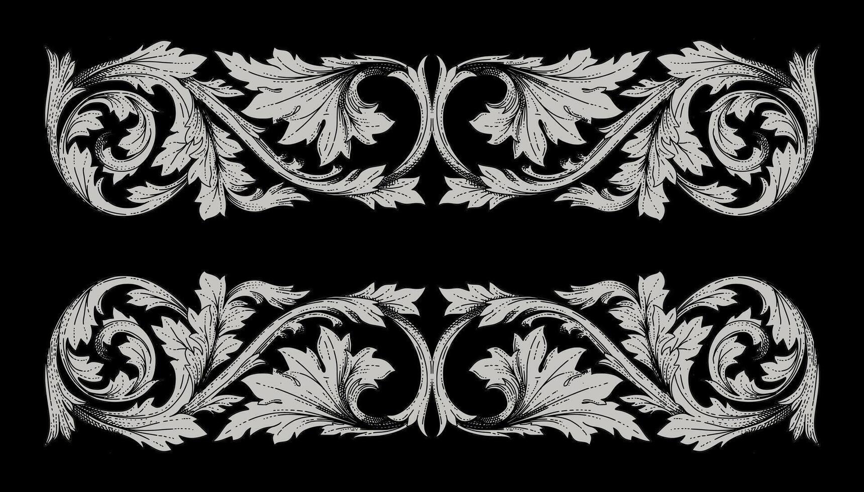 gothic ornament collection vector