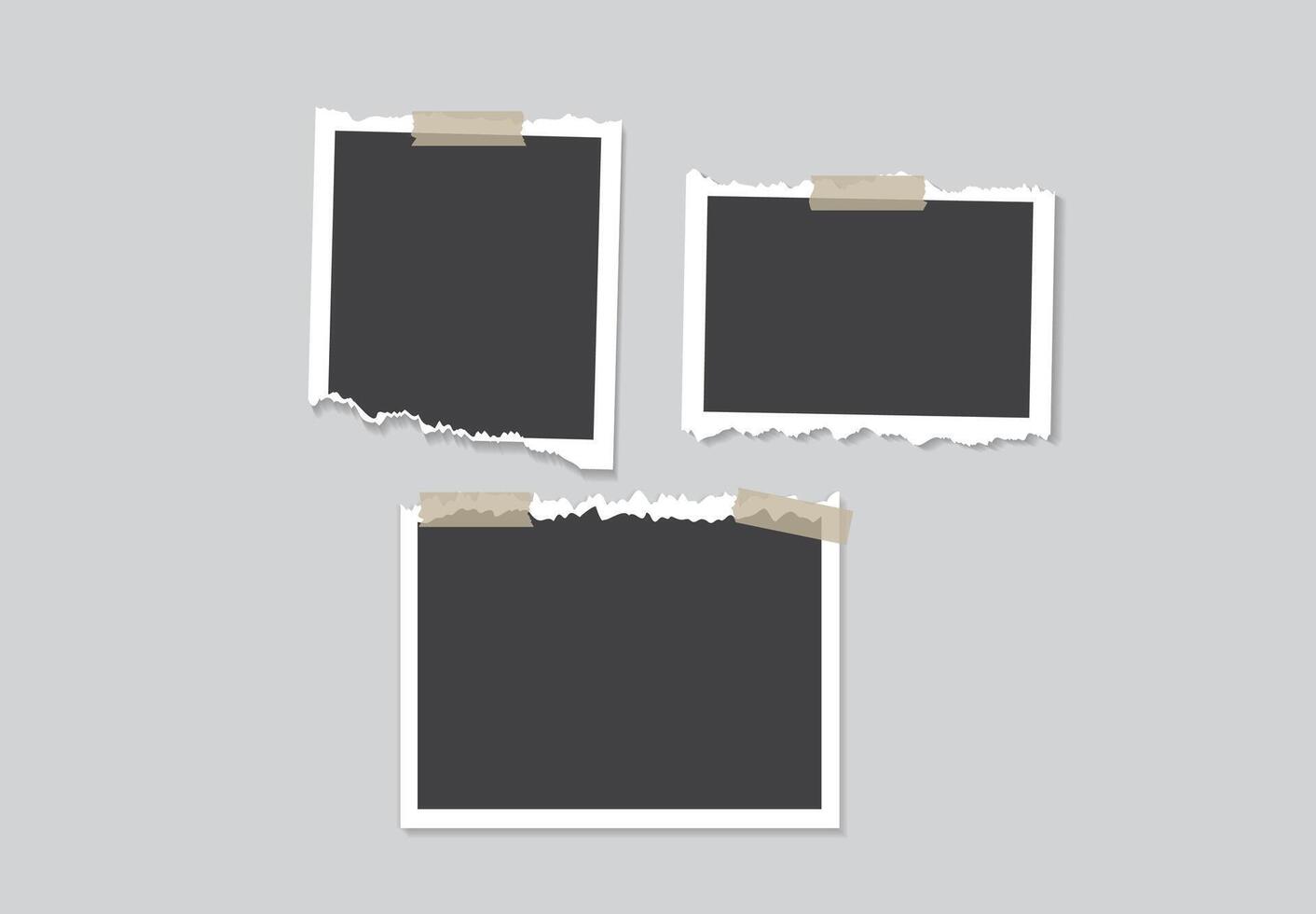 Pictures or photos frame collage comics page grid layout abstract photo frames vector