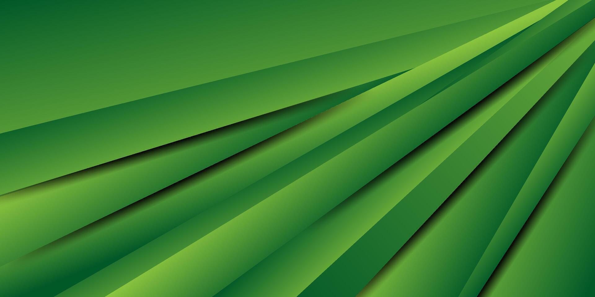 Abstract geometric background overlapping with colorful gradient green lines concept pattern. Bright green simple banner. Eps10 vector