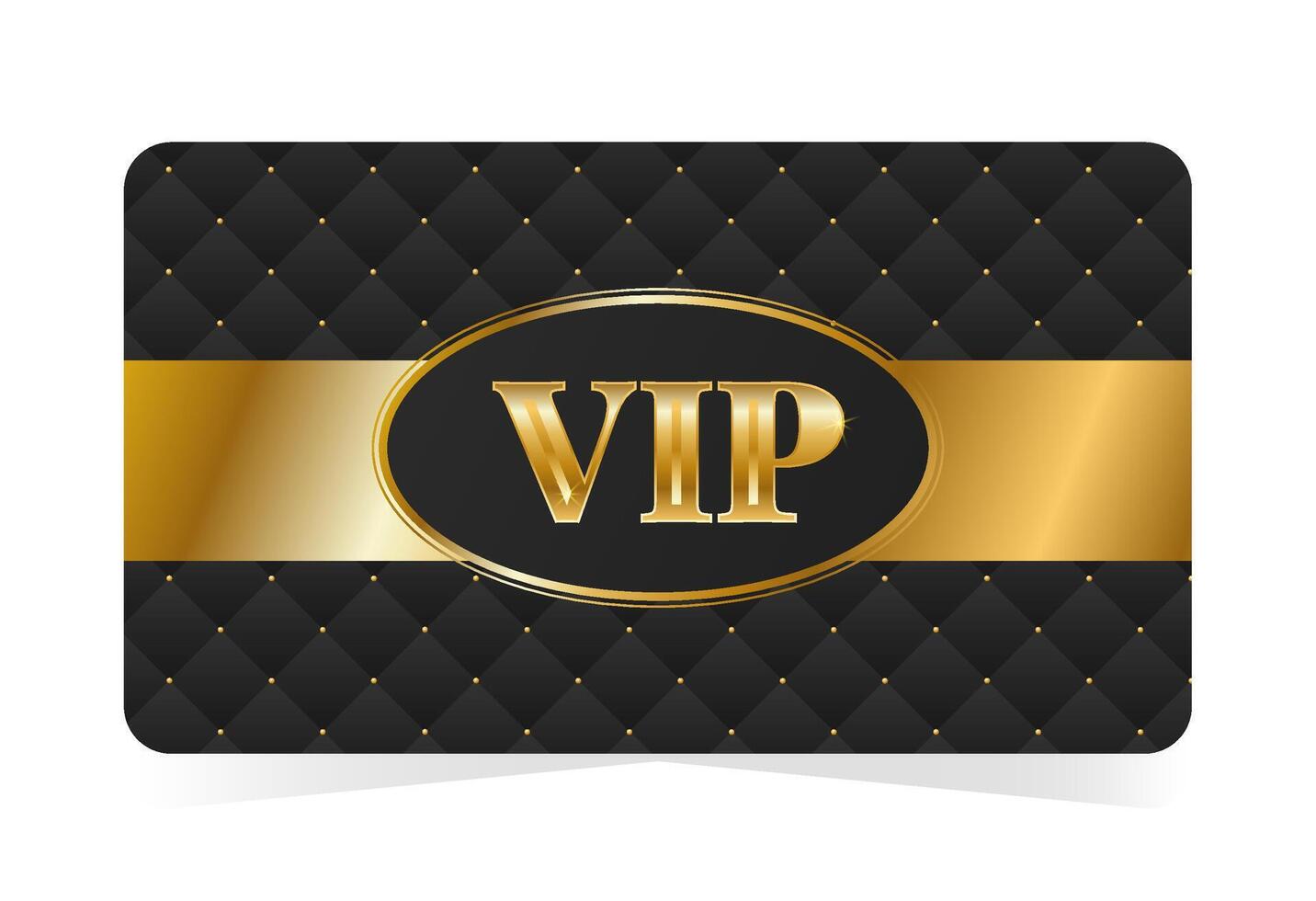 Opulent VIP card with gold embellishments. Black leather background. illustration on transparent background vector