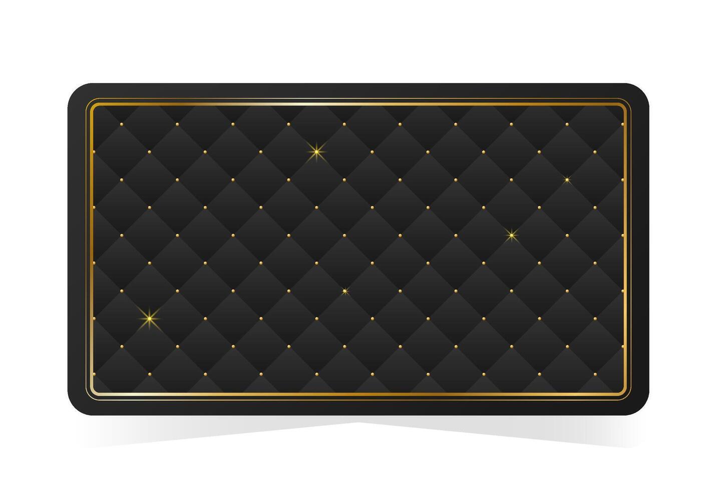 Premium black and gold VIP card design. Leather background with copy space. illustration on transparent background vector