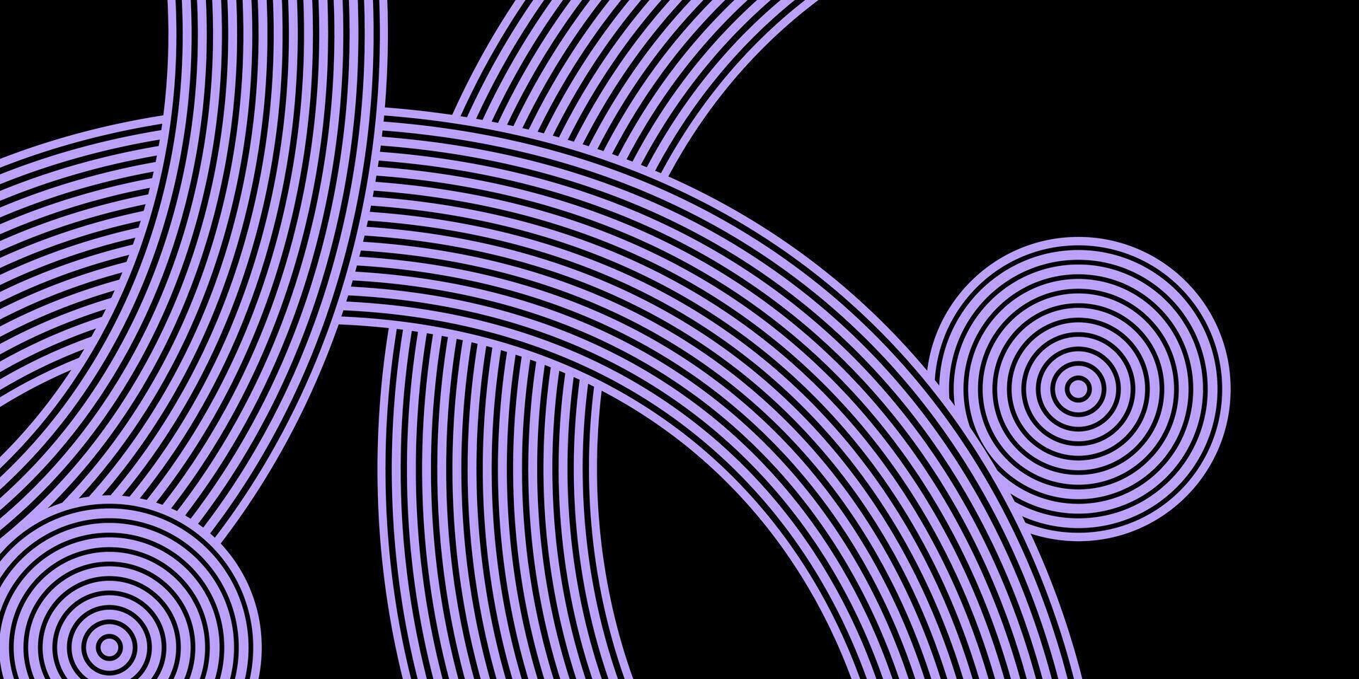 Abstract background with light purple wavy lines. Curved colored striped shapes. vector