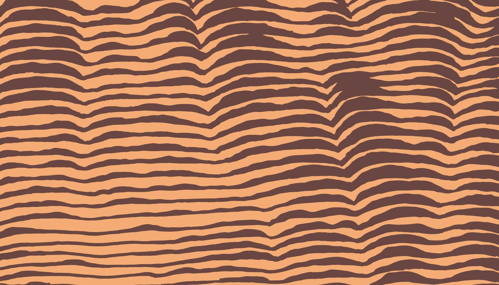 Crafted Hand drawn abstract landscape and mountains range pattern, Japanese stripe wave in brush line, engraving, wood carving style background, irregular nature inspired texture graphic in yellow vector