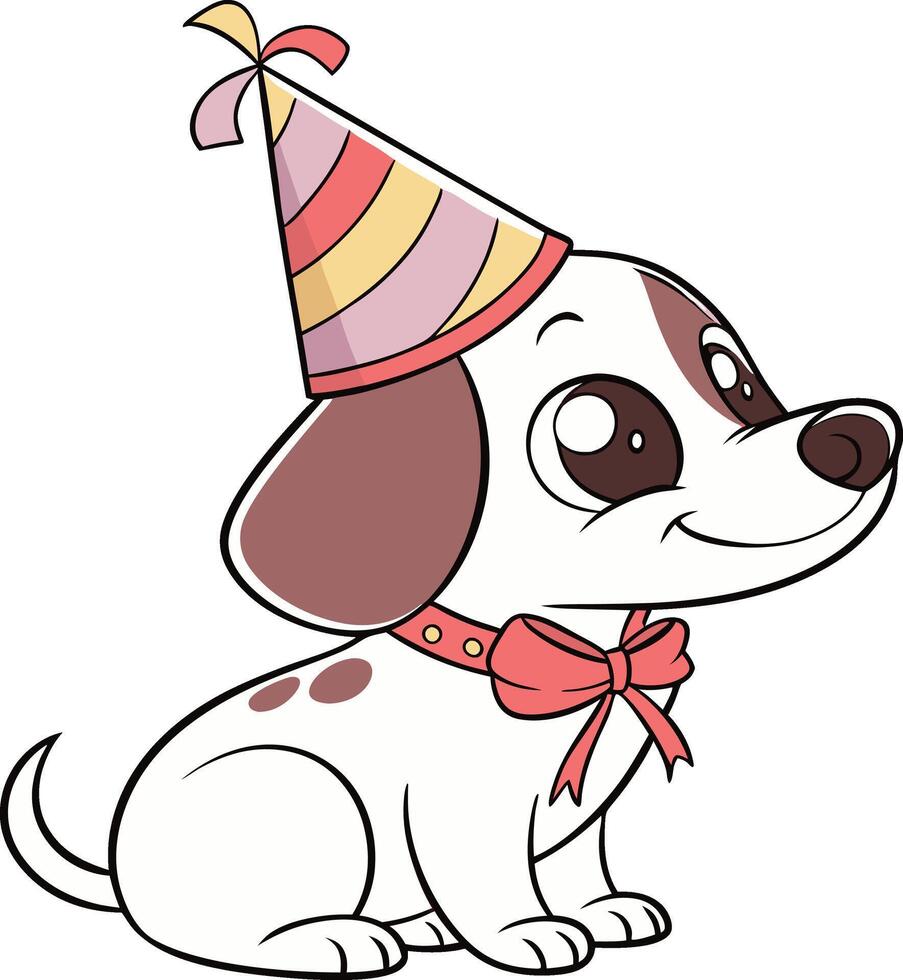 dog birthday celebration vector