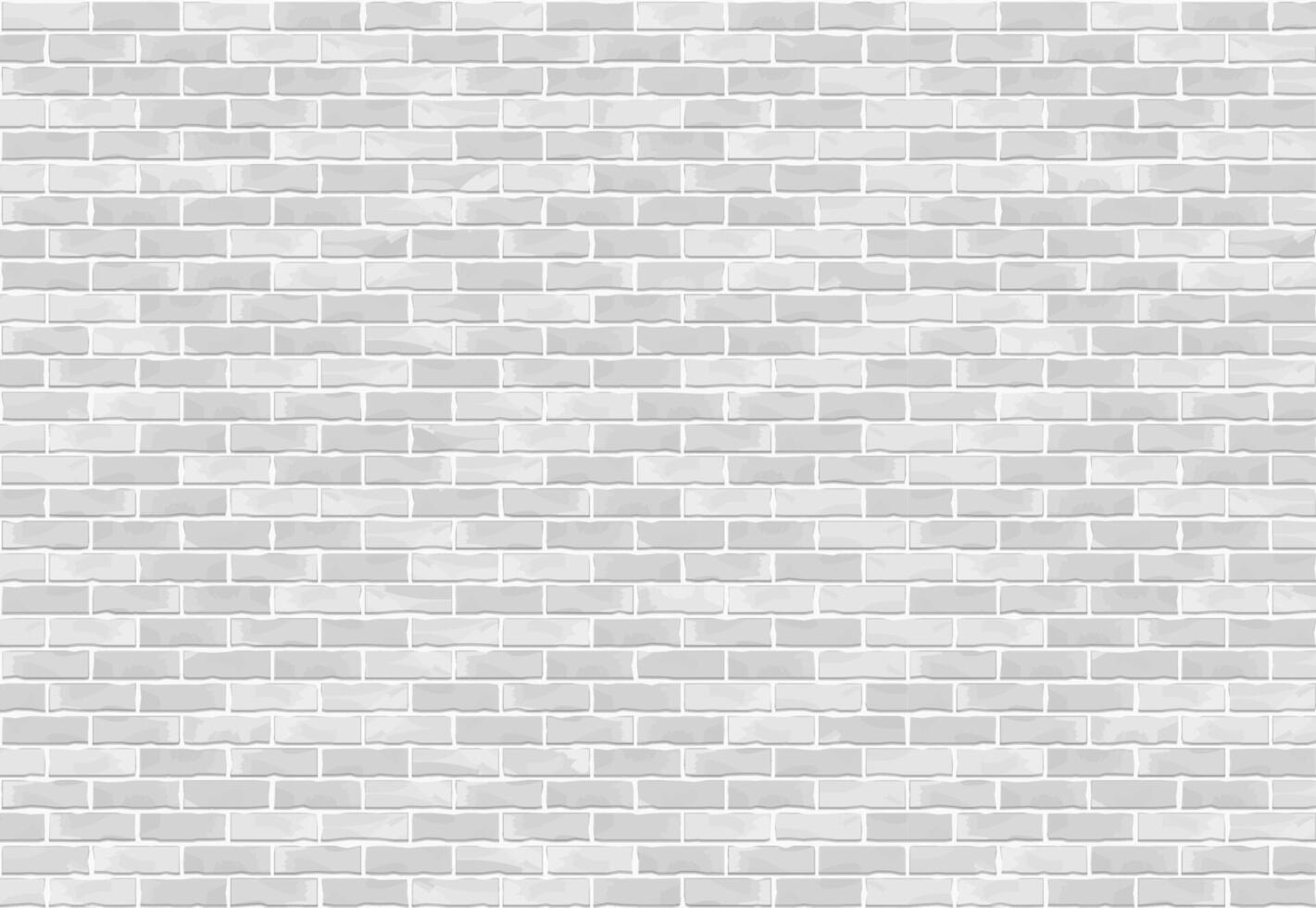 Horizontal white brick wall vector
