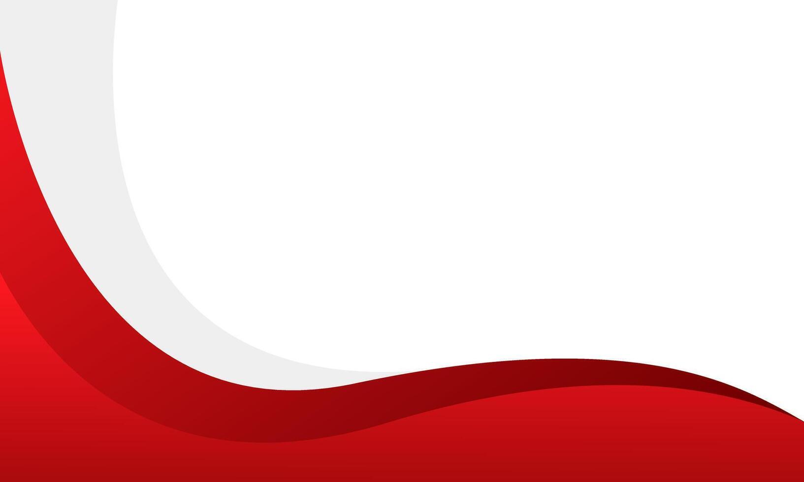 Red and white curve background, template vector