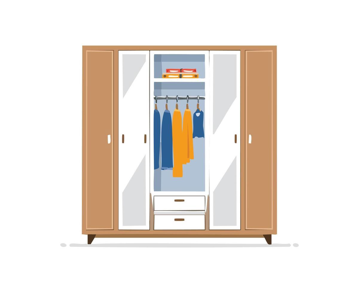 A Wardrobe simple illustration vector