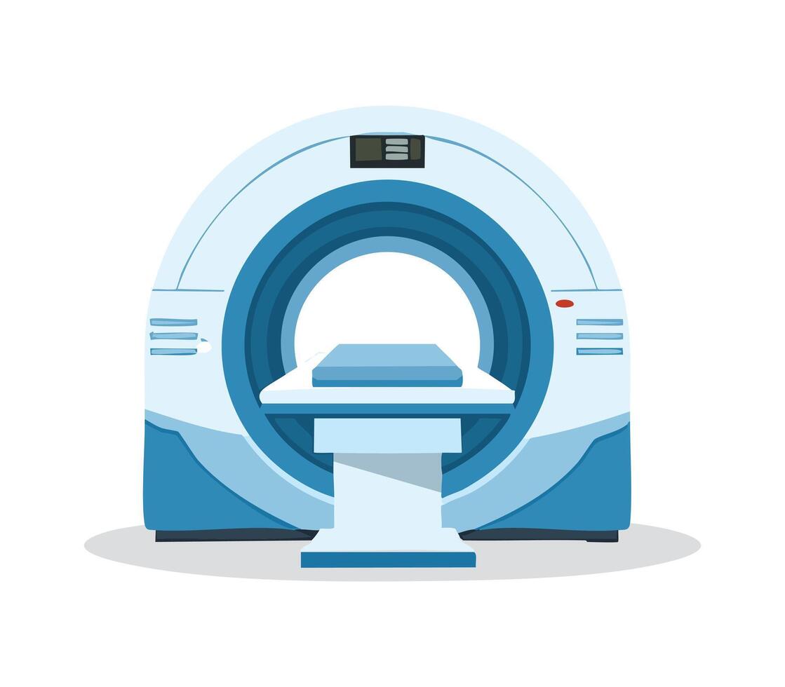 A AI CT Scan Machine simple illustration vector