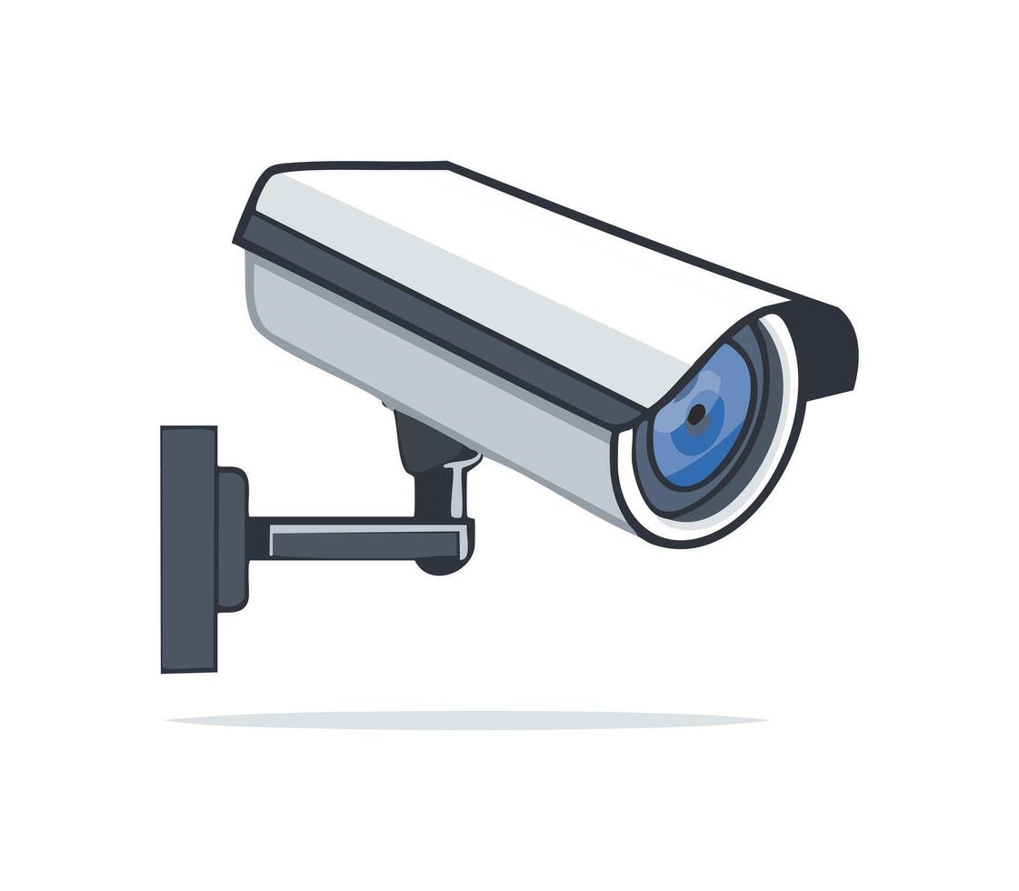 A AI Security Camera simple illustration vector
