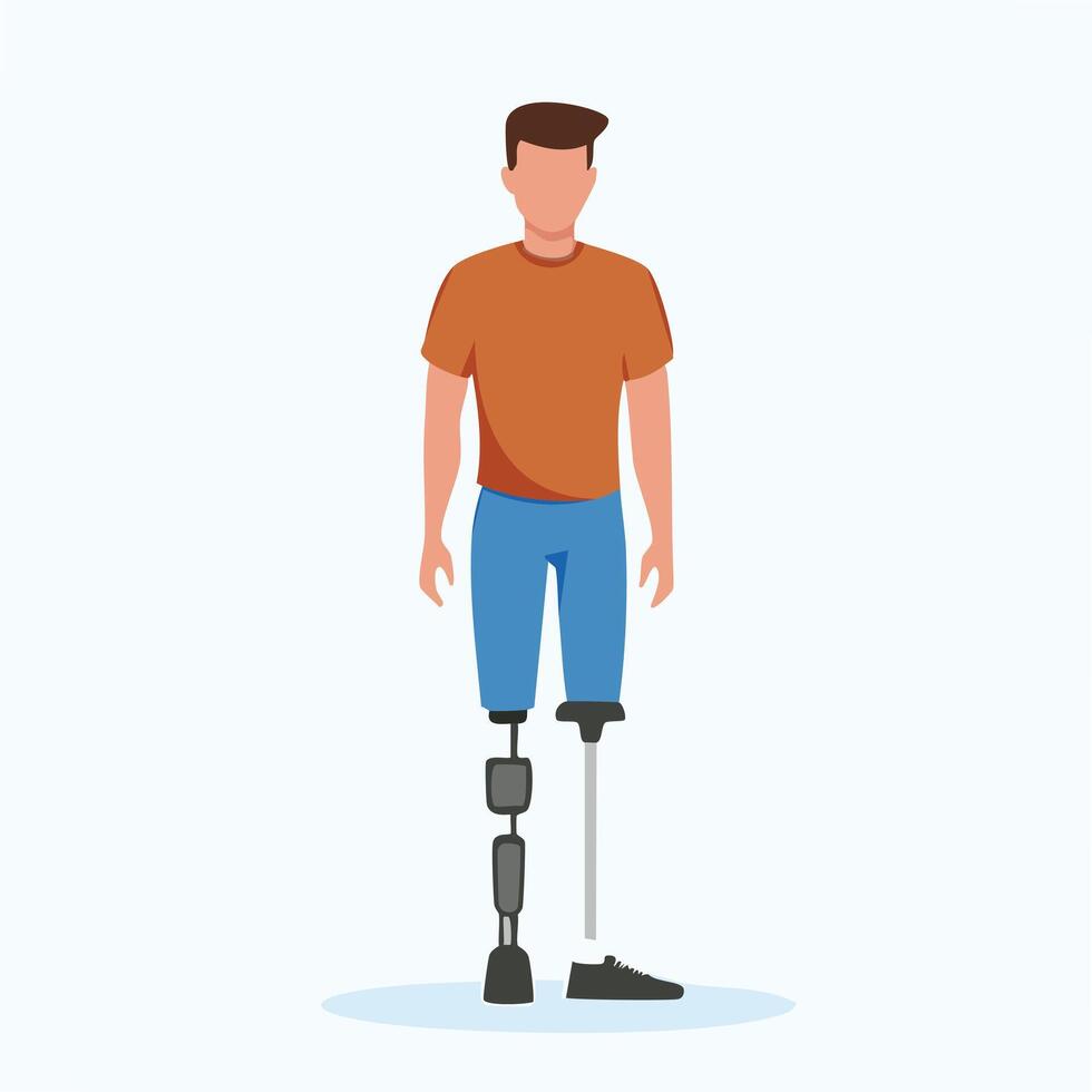 A AI Prosthetic Limb simple illustration vector