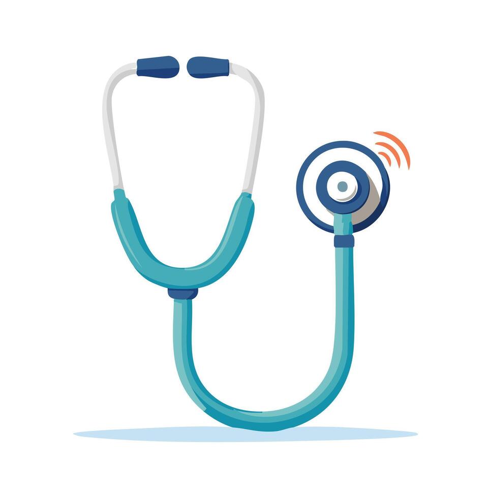 A AI Smart Stethoscope simple illustration vector