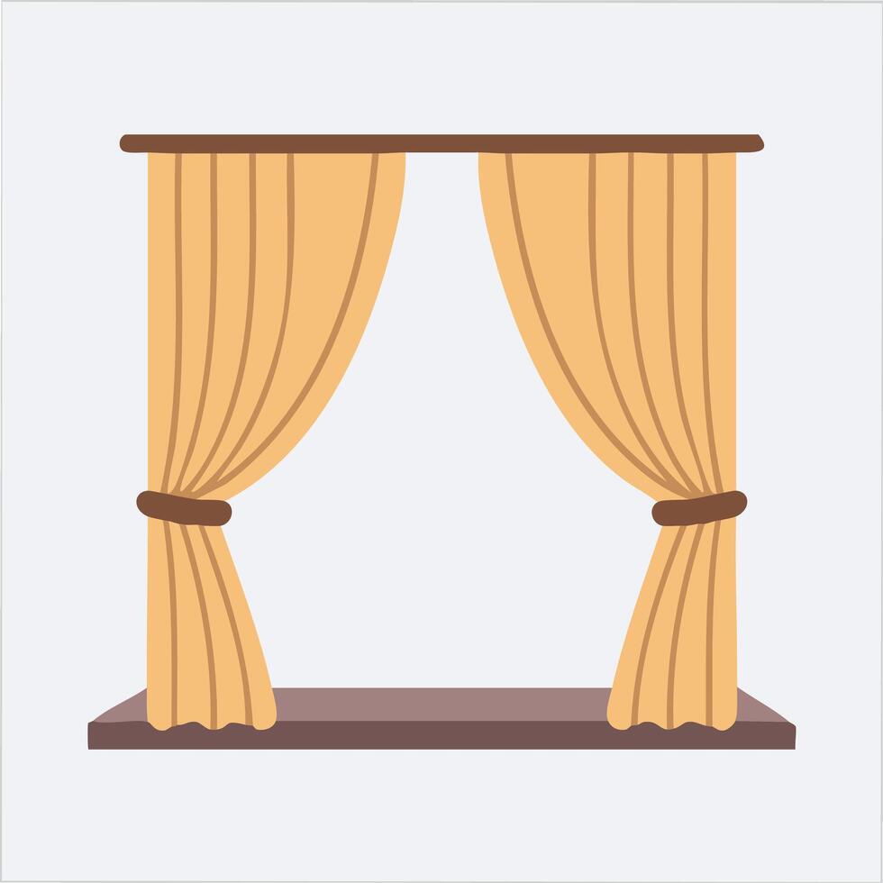 A Curtain simple illustration vector